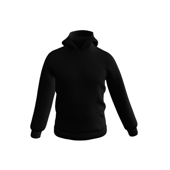 Premium zwarte hoodie, 50% katoen en 50% polyester, voor custom borduurwerk