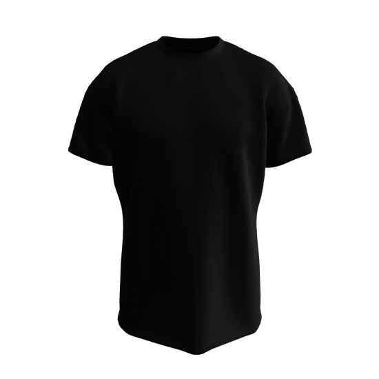 Zwart oversized T-shirt voor gepersonaliseerde ontwerpen en borduurdesigns
